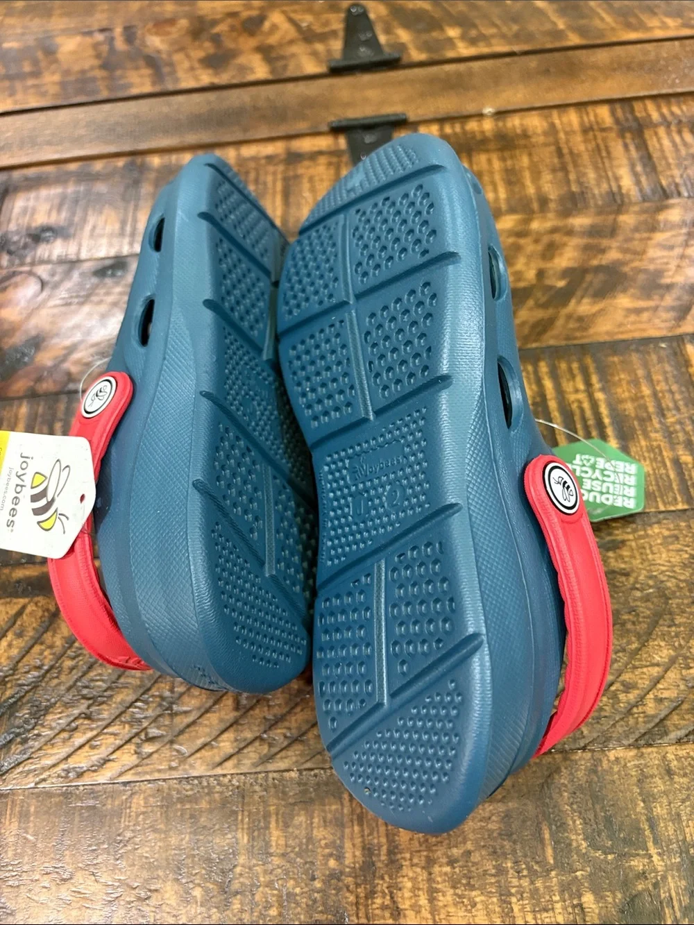 Kids' Popinz Clogs - Teal with Red Trim